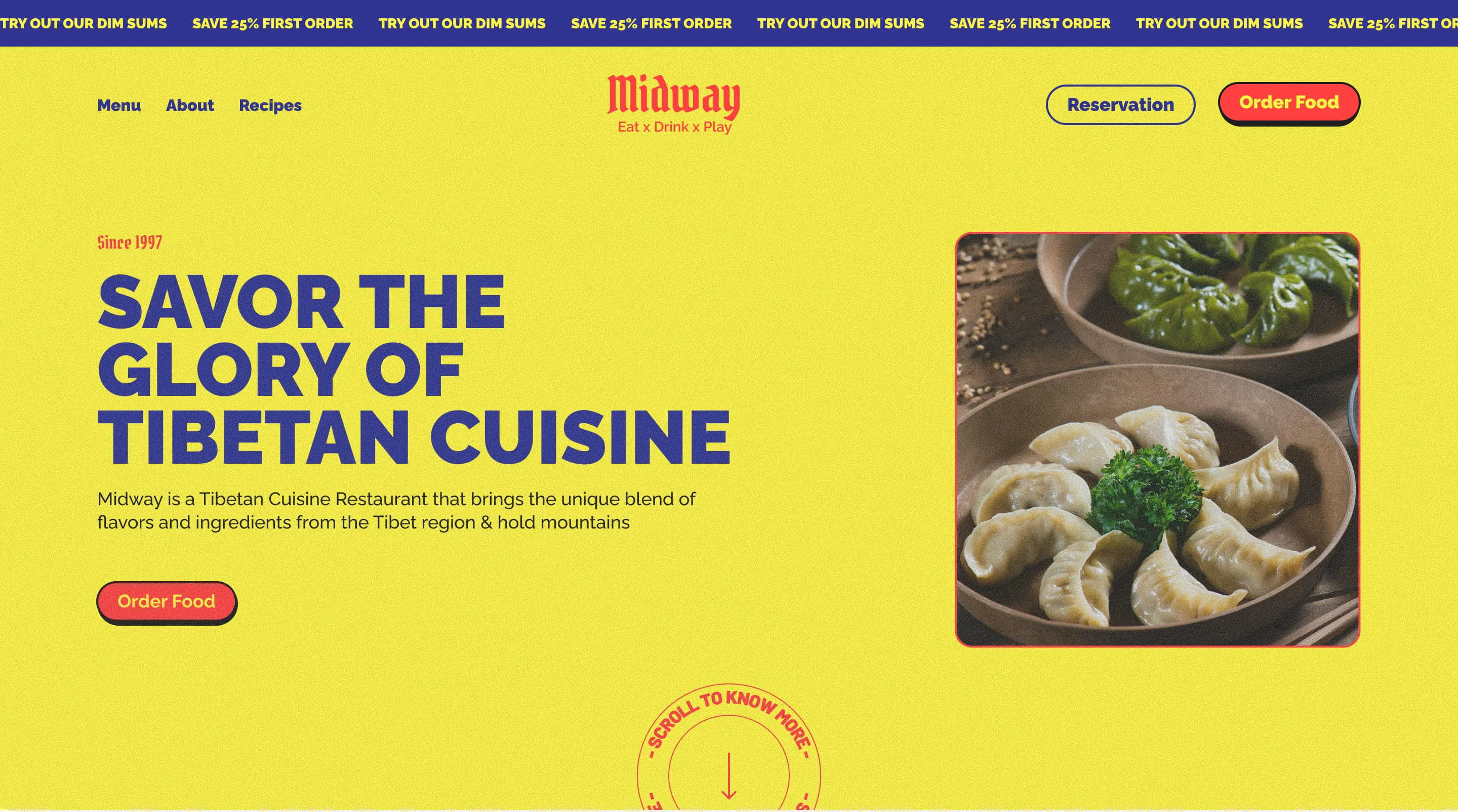 homepage of the project